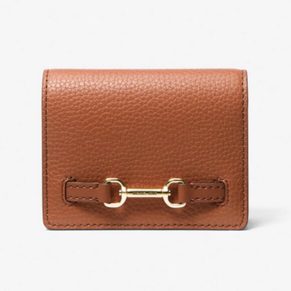 Michael Kors Carson Small Pebbled Leather Wallet color Red clay - Picture 5 of 7